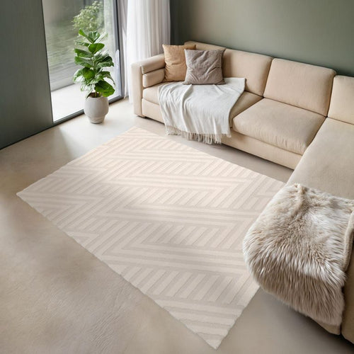 Alfombra Cocoon 160x230 cm Polipropileno Blanco
