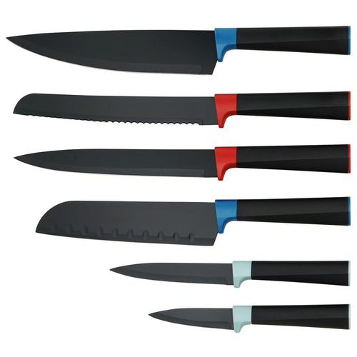 Set Cuchillos 6 Unidades Acero Inoxidable