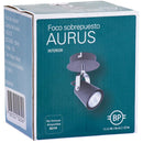 Aplique Aurus 1 Luz Metal Negro