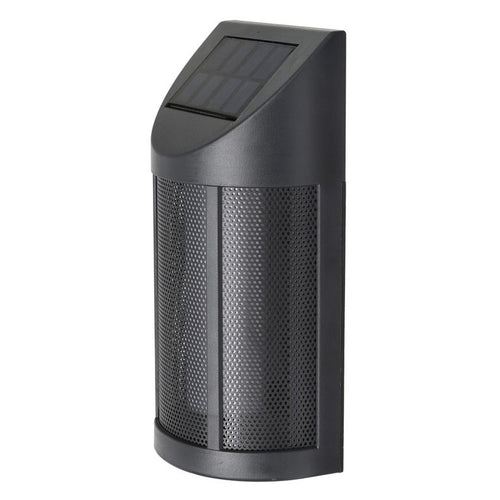 Aplique Solar Led Exterior Flama Negro