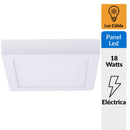 Panel sobrepuesto cuadrado LED 18 W