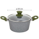 Olla de Aluminio 20 cm 2.7 l Gris Marble