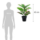 Planta Artificial Gomero 43 cm Rosado