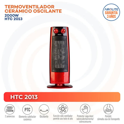 Termoventilador Electrico 2000 W Htc 2013 Multicolor
