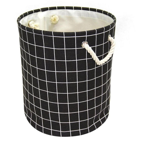 Canasto para Ropa Checker 35x40x35 cm 32 l Negro