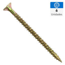 Tornillo Turbo Screw Madera Madera 2-3/4 Pulg 10 Mm 6 U.