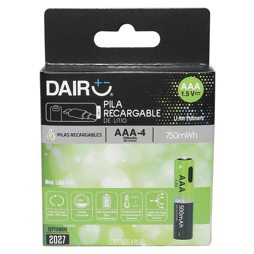 Pila Recargable Via Usb-C Aaax4