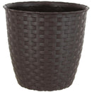 Macetero Redondo De Plastico 18X17 Cm Marron