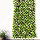 Jardin Vertical Artificial Cerco Con Flores 100X200 Cm