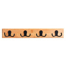 Percha Doble Bambu Negro/Cafe