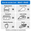 Parrilla A Gas Plus 4 Quemadores Con Bandejas Y Termometro