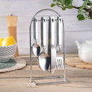 Set 24 Cubiertos Acero Inoxidable Con Soporte 6 Personas
