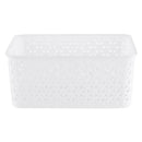 Canasto Ratan 19.5x10.5x25 cm 4 l Blanco