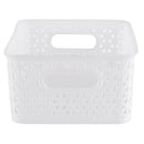 Canasto Ratan 19.5x10.5x25 cm 4 l Blanco