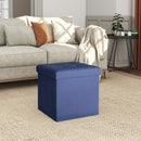 Pouf plegable azul 38x38x38 cm