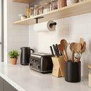 Portapapel Cocina Adhesivo Negro