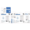 Basurero 5 Litros Metal Blanco