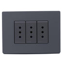 Enchufe triple 10A armado S32 grey