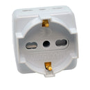 Adaptador Bipaso Schuko Triple