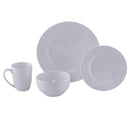 Juego de Loza 16 Piezas Porcelana Textura Blanco