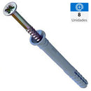 Tarugo con tornillo 5 mm 8 unidades