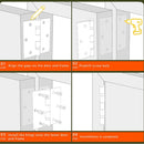 Pack 3 Unidades Bisagra 3X3 Plata