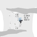 Interruptor automatico 32 A curva C 6KA
