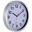 Reloj mural 25 cm plateado