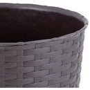 Macetero Redondo De Plastico 25X24 Cm Marron