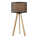 Lampara Mesa Tripode Pantalla Negro 28x60cm