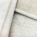 Set 2 Panos De Cocina Rectangular 40X60 Cm Rayas Beige