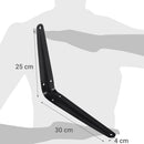 Soporte escuadra para repisa metal 25x30 cm negro
