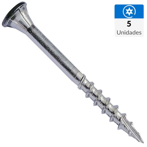 Tornillo Tirafondo Madera 100 Mm 10 Mm 5 Unidad(Es)