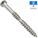 Tornillo Tirafondo Madera 50 mm 8 mm 4 unidad(es)