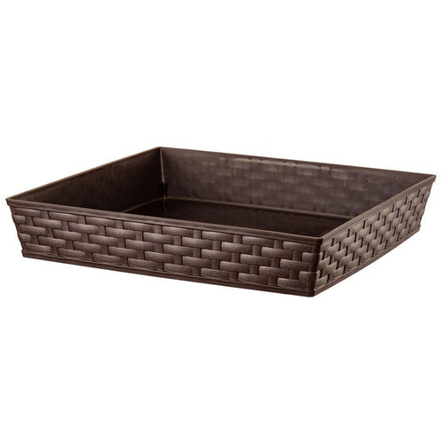 Plato Macetero Cuadrado Ratan 30 X Cm Jardin