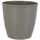 Macetero Redondo De Plastico 17.2X17 Cm Taupe