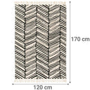 Alfombra Jacky 120x170 cm Algodon blanco y negro