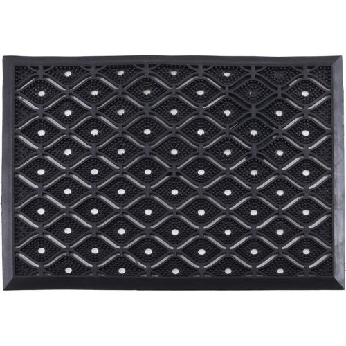 Limpiapies Ondas 44x64 cm PVC Negro