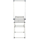Tendedero de Ropa con Colgador Vertical Plegable Acero inoxidable 156x61x200 cm Cromo