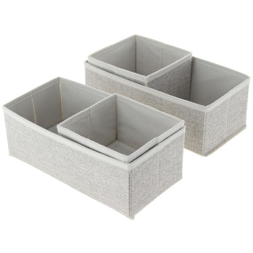 Set 4 Organizadores 14X14X0.1 Cm Beige