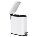 Basurero 5 Litros Metal Blanco