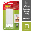 Tiras Para Colgar Cuadros 9 Kg, Blancas, 4 Pares