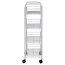 Carro Verdulero 87X25,5X17 Cm Metal 4 Canastos Blanco