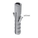 Tarugo con tornillo 8 mm 8 unidades