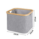 Canasto Tela Bambu 33X33X27