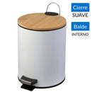 Papelero 5 Litros Metal Blanco