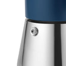 Cafetera Moka 6 Tazas 300 Ml Acero Inoxidable Azul