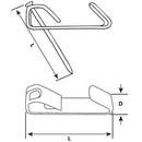 Soporte simple M7 x 37 mm capacidad 9,0 kilos 2 unid