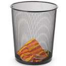 Papelera Oficina Malla 13 Litros Metal Negro