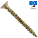 Tornillo Turbo Screw Madera Madera 40 Mm 4.5 Mm 144 U.